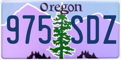 OR license plate 975SDZ