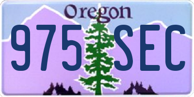 OR license plate 975SEC