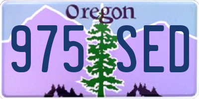 OR license plate 975SED