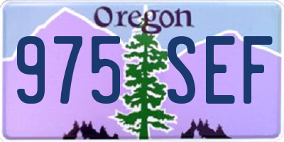 OR license plate 975SEF