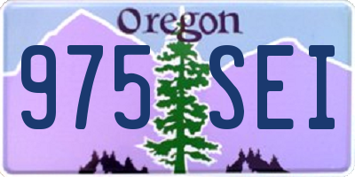 OR license plate 975SEI