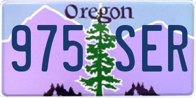 OR license plate 975SER