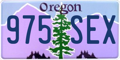 OR license plate 975SEX