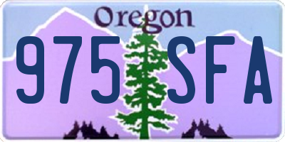 OR license plate 975SFA