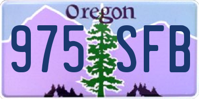 OR license plate 975SFB