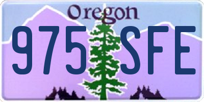 OR license plate 975SFE