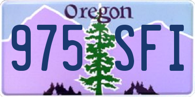 OR license plate 975SFI