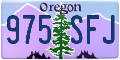 OR license plate 975SFJ