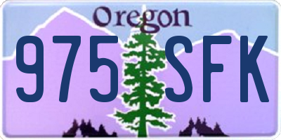 OR license plate 975SFK