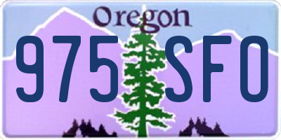 OR license plate 975SFO