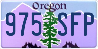 OR license plate 975SFP