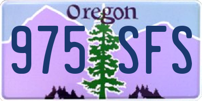 OR license plate 975SFS