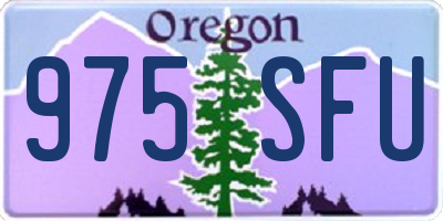 OR license plate 975SFU