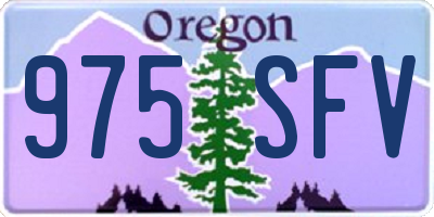 OR license plate 975SFV