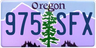 OR license plate 975SFX