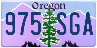 OR license plate 975SGA