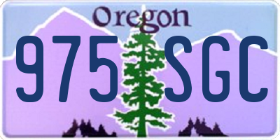 OR license plate 975SGC