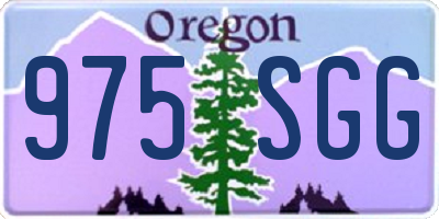 OR license plate 975SGG