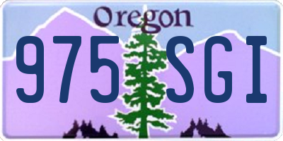 OR license plate 975SGI