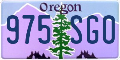 OR license plate 975SGO