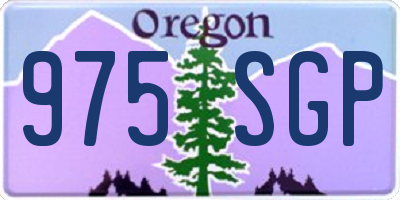 OR license plate 975SGP