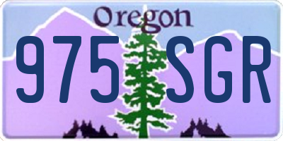 OR license plate 975SGR