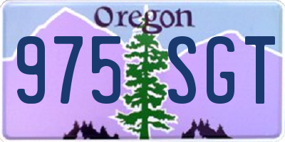 OR license plate 975SGT