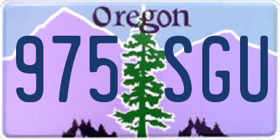 OR license plate 975SGU