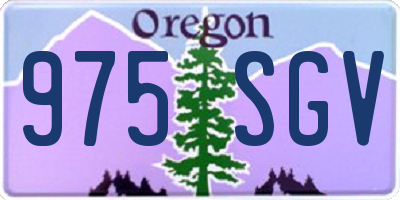 OR license plate 975SGV