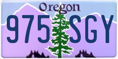 OR license plate 975SGY
