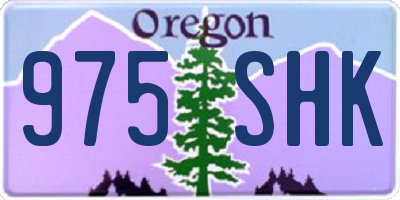 OR license plate 975SHK