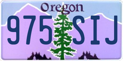 OR license plate 975SIJ