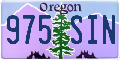 OR license plate 975SIN