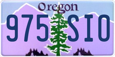 OR license plate 975SIO