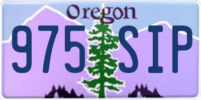 OR license plate 975SIP