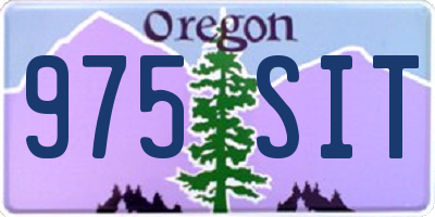 OR license plate 975SIT