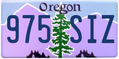 OR license plate 975SIZ