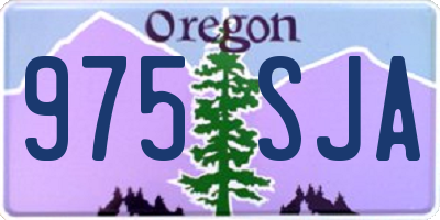 OR license plate 975SJA