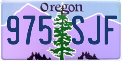 OR license plate 975SJF