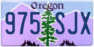 OR license plate 975SJX
