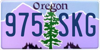 OR license plate 975SKG