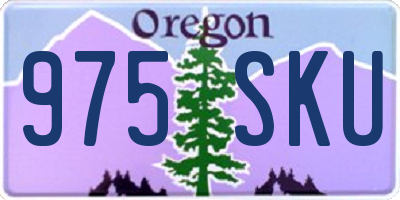 OR license plate 975SKU