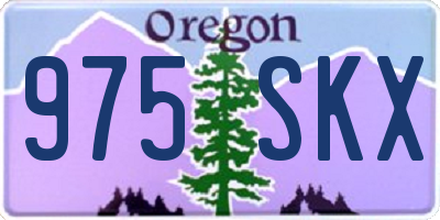 OR license plate 975SKX