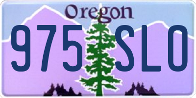 OR license plate 975SLO