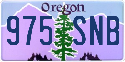 OR license plate 975SNB