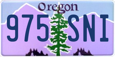 OR license plate 975SNI