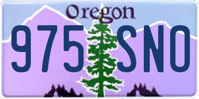 OR license plate 975SNO