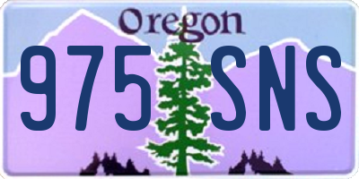 OR license plate 975SNS