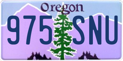 OR license plate 975SNU