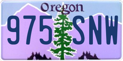 OR license plate 975SNW